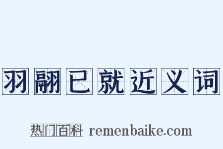 羽翮已就近义词是什么意思的图片